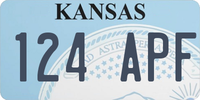 KS license plate 124APF