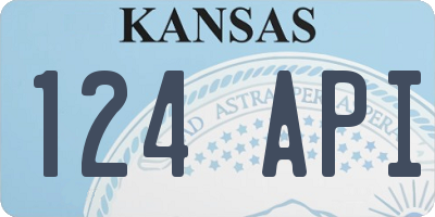KS license plate 124API