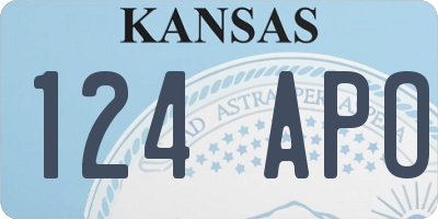 KS license plate 124APO
