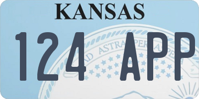 KS license plate 124APP