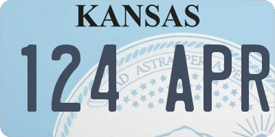KS license plate 124APR