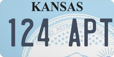 KS license plate 124APT