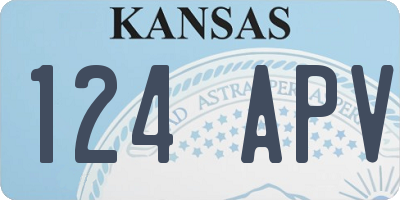 KS license plate 124APV