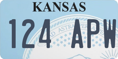 KS license plate 124APW