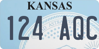 KS license plate 124AQC