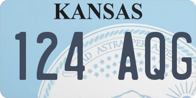 KS license plate 124AQG