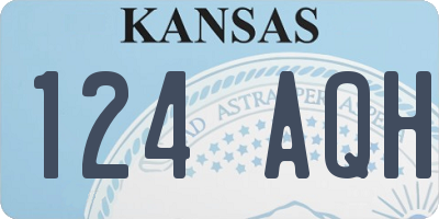 KS license plate 124AQH