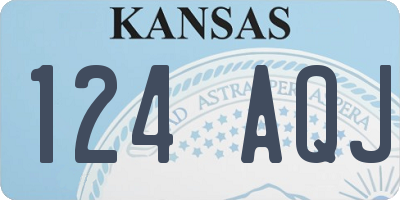 KS license plate 124AQJ