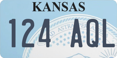 KS license plate 124AQL
