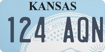 KS license plate 124AQN