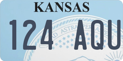 KS license plate 124AQU