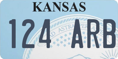 KS license plate 124ARB