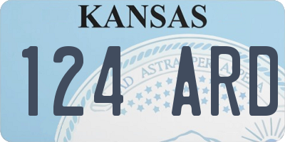 KS license plate 124ARD