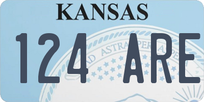 KS license plate 124ARE
