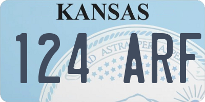 KS license plate 124ARF