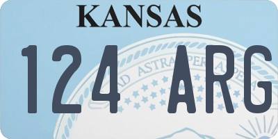 KS license plate 124ARG