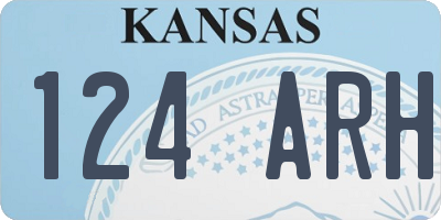KS license plate 124ARH