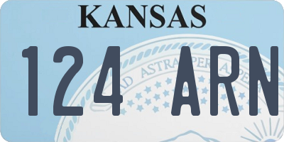 KS license plate 124ARN
