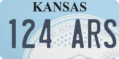 KS license plate 124ARS