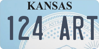 KS license plate 124ART