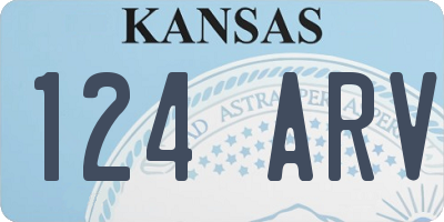 KS license plate 124ARV