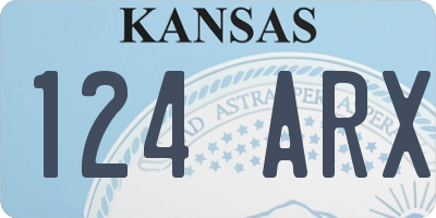 KS license plate 124ARX