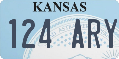 KS license plate 124ARY