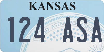 KS license plate 124ASA