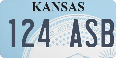 KS license plate 124ASB