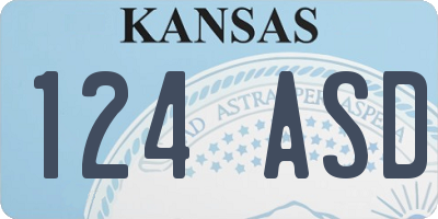 KS license plate 124ASD