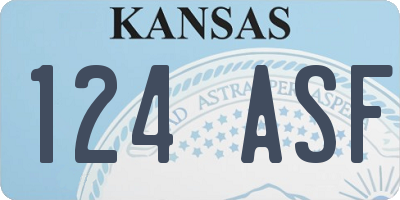 KS license plate 124ASF