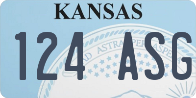 KS license plate 124ASG