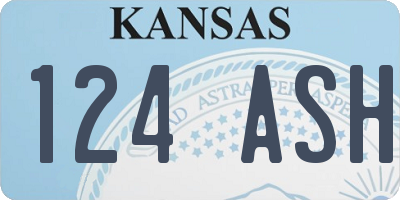 KS license plate 124ASH
