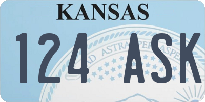 KS license plate 124ASK