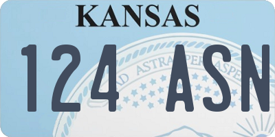 KS license plate 124ASN