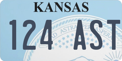 KS license plate 124AST