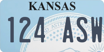 KS license plate 124ASW