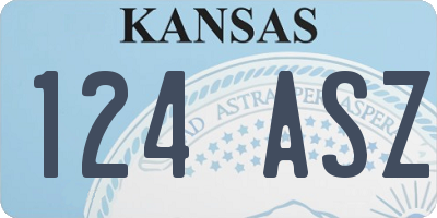 KS license plate 124ASZ