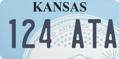 KS license plate 124ATA