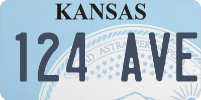 KS license plate 124AVE