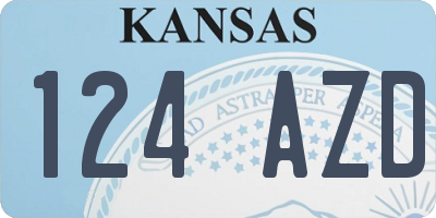 KS license plate 124AZD