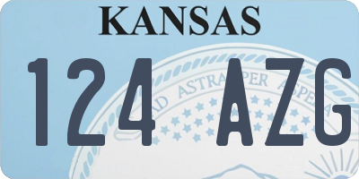 KS license plate 124AZG