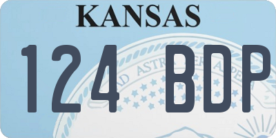 KS license plate 124BDP