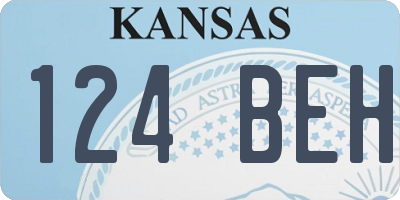 KS license plate 124BEH