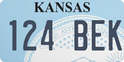 KS license plate 124BEK