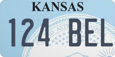 KS license plate 124BEL
