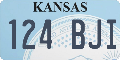 KS license plate 124BJI