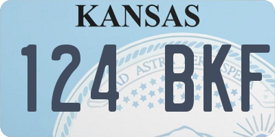KS license plate 124BKF