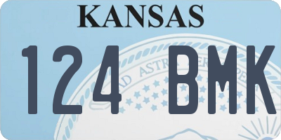 KS license plate 124BMK