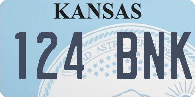 KS license plate 124BNK